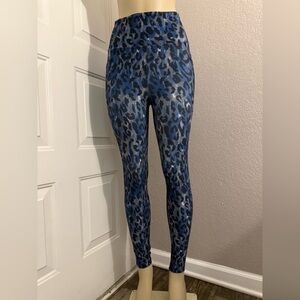 Bally Blue Leopard Print Leggings
